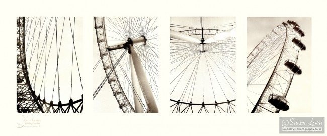 london eye composite image art print