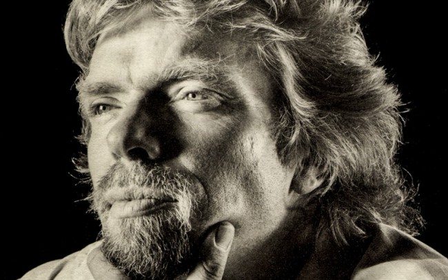 Sir Richard Branson portrait photo in platinum palladium
