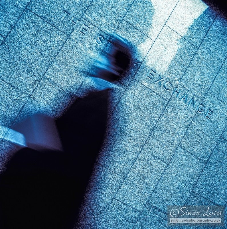 stock exchange abstract movement in blue