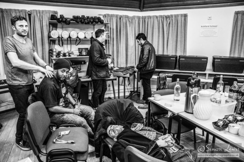 incognito back stage preparing for gig