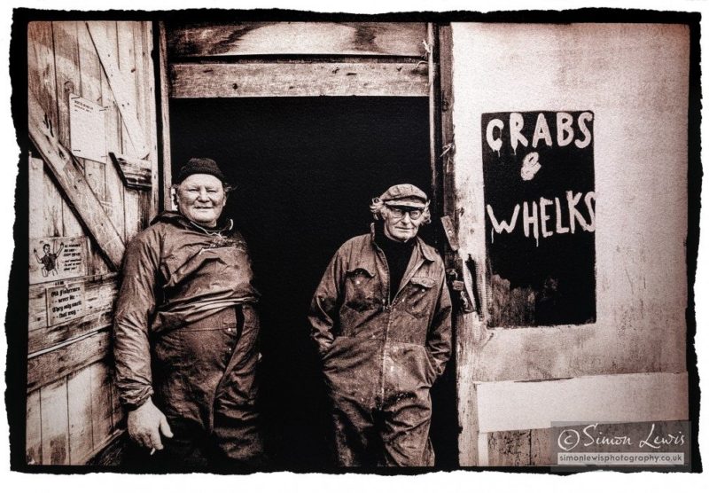 fishermen selling crabs whelks alternative process print