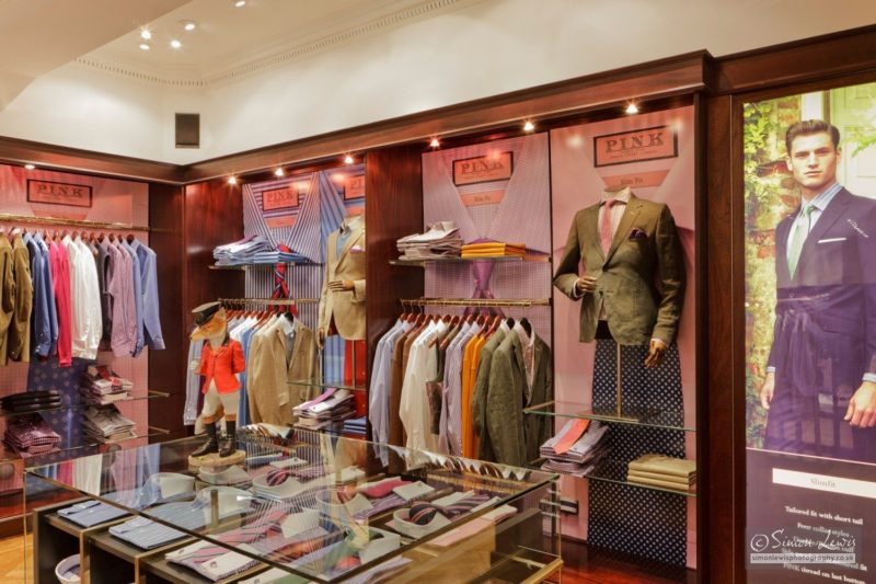 Thomas pink shirts interior Jermyn Street
