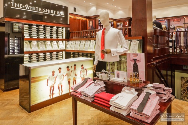 Thomas pink shirts interior Jermyn Street