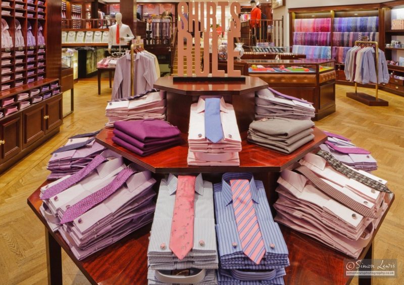 Thomas pink shirts interior Jermyn Street