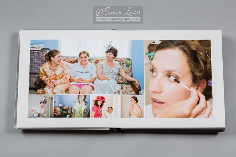 lay flat double page spread bride preparations